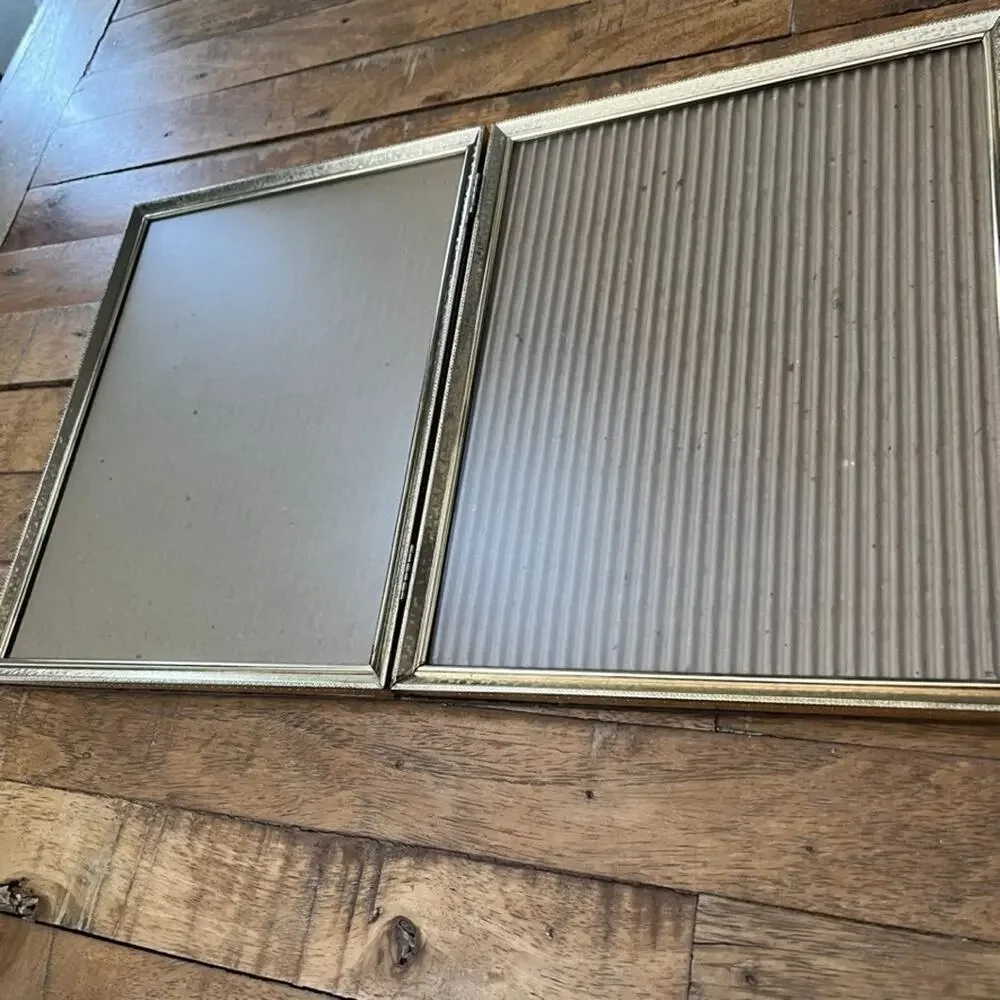 Vintage Hinged Double Picture Frame 7.25